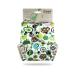 Petit Lulu Bamboo Fitted Maxi-Night Diaper | Snaps | Fluffy Organic | Reusable & Washable | Made in Europe (Apples (Green))
