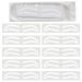 Disposable Eyebrow Design Stencil Eyebrow Tint Airbrush Auxiliary Sticker for Brows Shaping with Single Eyebrows Type Option (1 Bag - B type - 10 Pairs) White