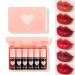 6 Colors Lip Stain, Korean Lip Tint Plumping Lip Gloss Set Long Lasting Waterproof, Moisturizing Mini Liquid Lipstick, Multi-use Lip and Cheek Tint, Lip Makeup, Non-Sticky, High Pigment, Vivid Color