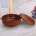 Weikeya Wooden Shaving Brush Bowl - Rubber Shaving Soap Bowl with Cover for Home & Barber Use - Buy Online on GoSupps.com