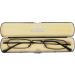 Buy Narrow Metal Mini Reading Glasses - Stainless Steel Frame Free Slim-Fit Aluminum Etui Unisex 2.5 Diopters - Perfect Reading Aid - Buy Online on GoSupps.com