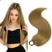 60 cm Long Straight Ponytail Hairpiece Synthetic Hair Extension Braid Hair Extension for Women Girls (Light Brown)