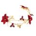 Red Butterfly Headband with Pearl Gold Bridal Tiara | Rhinestone Hair Garland Wreath for Weddings & Parties - International Shipping - Buy Online on GoSupps.com