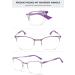 Buy Lanomi Foldable Blue Light Filter Reading Glasses - Men's & Women's Mini Anti-Blue Light Rectangular Glasses with Case Strength 2.5x - Stylish & Portable - Buy Online on GoSupps.com