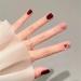 Press on Nails Short Fake Nails 24Pcs Shiny Burgundy Colour False fingernail with Self-Adhesive Jelly Nail Glue Tabs Press On False Nails - Buy Online on GoSupps.com