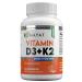 HAYAT Vitamins Vegan Vitamin D3+K2 (5000 IU + 100 MCG) Dietary Supplement for Bone Teeth Muscle and Immune Health Support 2 Month Supply Certified Halal 60 Capsules Made in The USA