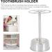 Stainless Steel Divided Toothbrush Toothpaste Holder Stand - Bathroom Vanity Organizer for Toothbrush, Razor, Makeup Brushes - Buy Online on GoSupps.com