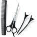 Professional Hairdressing Set - 4 Piece Black Scissor Shear Hair Comb Clips Kit for Men, Women, Kids - Salon Essentials Home Accessories - Hairdresser Scissors - Pack of 1 - Buy Online on GoSupps.com