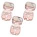 Magideal 3-part portable box set for eye contact lenses 7.1 x 7.1 x 2.5 cm mini storage box for contact lenses and R-caps pink