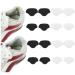 Oluksk 8 pairs leather heel protection heel holder self -adhesive heel repair patch hole repair heel cushion repair shoe pads heel patch (black+white)
