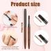 2pcs Nail Art Clean Up Brushes - Round & Angled Gel Extension Brushes for Girls - Sandalwood Handle Nail Painting Brushes - DIY Manicure Set - Buy Online on GoSupps.com