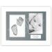 Baby Casting Kit with White 12x9" Shadow Box Display Frame Silver Paint for Hand Foot Casts by BabyRice (Dark Grey/White) Dark Grey / White