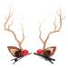 FRCOLOR 1 Pair Hairpin Glowing Antler Barrette Yule Decor Xmas Hair Accessories Luminous Hair Decorations Alligator Hair Clips Christmas Hair Clip Delicate Crocodile Skin Foam 15X5.5X2CM Colorful