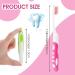 Ouligay 2Pcs Portable Folding Travel Toothbrush Set for Camping & Hiking - Green/Pink - Buy Online on GoSupps.com