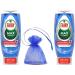 Fairy Max Power Antibacterial Washing Up Liquid with Tea Tree Extract 640ml 2Pk + Our Gift for You: Organza Small Bag Size: 9x7x0.1cm
