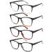 4 Pack Reading Glasses for Men Blue Light Blocking with Spring Hinge Mens Computer 2.75 Readers Anti Glare Filter Lightweight Two Tone Eyeglasses +2.75 Strength 4 Pack (Crystal Grey/Brown Tortoise /Red/Black Tortoise) 2.75x