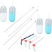 Foldable Silicone Straws Easy Cleaning Portable Foldable Silicone Straws Odorless Blue Pink Green Gray Safe for Camping Picnics - Buy Online on GoSupps.com