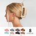 8 Pack Large Rectangle Hair Claw Clips - Matte Hair Clips for Women - Strong Hold for Thin, Thick, Curly Hair - Non-slip Square Hair Accessories - Buy Online on GoSupps.com