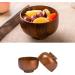 SKORDO 6 Pcs Wood Bowls Serving Tableware for Rice Soup Dip Coffee Tea Decoration Wooden Salad Bowl Kitchen Cutlery Set - Buy Online on GoSupps.com