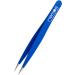 REMOS splinter tweezers - stainless steel INOX rustproof 9.5 cm - fine tip blue Dark blue