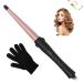 Hair Curler 25 mm Tapered Hair Wand Curling Iron with LCD Display Double Voltage 110-240V Wand Curler Instant Heating Up to 100 C-230 C 1 1/4 Inch Hair Curling Wand Wand Curler 25 mm(0.5-1 Inch)