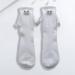 Gencokok Magnetic Couple Socks | 3D Doll Mid-tube Socks | One Size White | 1 Pair - Buy Online on GoSupps.com