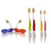 MOUTHWATCHERS Dr Plotkas Extra Soft Flossing Toothbrush 2 Manual Toothbrushes for Adults + 2 Kids Toothbrushes + 2 Folding Travel Toothbrushes Good for Sensitive Teeth and Gums 6 Pack - Colors Vary