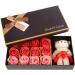 12 Rose Flower Soap Gift Box with Plush Bear - Romantic Valentine s Day Gift (Red 23.5x12x5cm) - International Shipping - Buy Online on GoSupps.com