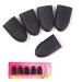 Phantomsky 10 pieces nail polish remover clips set nail clips for gelnail nail art gel remover caps durable and reusable wrap tool nail tool UV nail light black