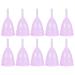 Menstrual Cup for Women Silicone Reusable Hygiene Cup Collector Personal Care Tool 10pcs Pink