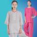 Women's Short Sleeve Tai Chi Uniform | Chinese Traditional Kung Fu Clothing | Cotton Linen Yoga Suit | White-Large - Buy Online on GoSupps.com