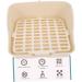 HANABASS Box Rabbit Toilet Dog Wig Bunny Toilet Bunny Potty Rat Dog Litter Pan Pet Pee Toilet White Plastic 28.5X23.5X15.5CM White - Buy Online on GoSupps.com