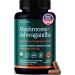 USDA Organic Lions Mane Supplement Capsules with Ashwagandha Chaga Reishi Cordyceps Turkey Tail (18 600mg/serv) 10x Adaptogenic Mushroom Complex as Focus Supplement - Energy Immunity & Nootropic