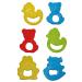 2-Piece Baby Bite Rings Set - Soft Rubber Animal Teething Toys for Infants - Safe Gripping Area & Textured Design - Ideal for 0+ Months - Buy Online on GoSupps.com