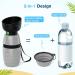Pecute XL Dog Drinking Bottle - 850ml Silicone Water Bottle with Foldable Bowl for On-the-Go Pets - Buy Online on GoSupps.com