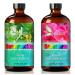 Geranium Essential Oil 4 Fl Oz and Honeysuckle Essential Oil 4 Fl Oz - Geranium & Honeysuckle Oil for Diffuser Aromatherapy Home Fragrance Skin & Hair Care DIY Candle & Soap Making Yoga