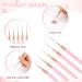 Nail Art Liner Brushes Set - 5Pcs Painting, Dotting, and Detailing Tools for Fine Nail Art Designs in Pink - Buy Online on GoSupps.com