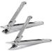 VOGARB Portable Nail Clippers for Thick Nails Ultra Thin Foldable Wide Jaw Opening Cutter with Safety Lock Double Head Curved and Bevel Trimmer for Toenail Fingernail Travel Design (Silver) - Buy Online on GoSupps.com