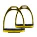 AK Stainless Steel Plane Horse Riding Equestrian Stirrups with Black Treads (Gold 4.50'') 4.50'' Gold