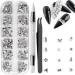 Rhinestones for Nails  Kocoki 1440pcs Multi Shapes Nail Rhinestones Nail Gems Nail Jewels for Nails Decoration Makeup Clothes Shoes with Pick Up Tweezer and Rhinestones Picking Pen (Crystal)