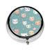 Cute Foxround Pill Box 3 Compartment Round Pill Box Organizer #Portable Travel Pill Box for Traveling.