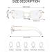 LUFF Rimless Reading Glasses for Women - Lightweight Anti Blue Light Readers Stylish Metal Frame Gold 4.0x - Buy Online on GoSupps.com