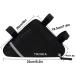 Buy Qitidasen Waterproof Bicycle Triangular Bag - Reflective Double-Sided Front Tube Frame Pocket (Black) for Safe Night Riding | International Shipping Available - Buy Online on GoSupps.com