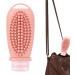 Leakage-Proof Travel Shampoo Bottles | Silicone Portable Non-Slip Handle | Dark Pink Travel Size with Massage Brush - Buy Online on GoSupps.com