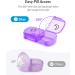 Stylish ZIKEE Weekly Pill Organizer 2x Daily - 7 Day Pill Box with Purple Oxford Bag & Travel Handle for Vitamins Fish Oils & Supplements - Buy Online on GoSupps.com