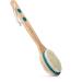 MainBasics Dual-Sided Long Handle Bath Shower Brush Back Scrubber Body Exfoliator Teal