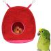 NA 1Pcs Plush Parrots Hanging Nest Bird Nest Bed Plush Bird Hut Berber Fleece Hammock Swing Bed Cave Warm Soft Plush Hammock Hanging Cage Tent for Pet Bird M - Buy Online on GoSupps.com