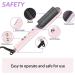 Ionic Hair Straightener Brush & Curler 2-in-1 | Fast Heating Anti-Scald 5 Temp Settings | Perfect for All Hair Types - Pink - Buy Online on GoSupps.com