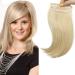 SEGO Pony Hairpiece 2 Clips Extensions Fringe Bangs One Piece In Front Hair Hair Extension like Real Hair Bleached Blonde-1