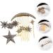 MAGICLULU 1 Set Star Moon Hairpin Hair Side Comb Clip Wedding Hair Combs Wedding Side Comb Hair Barrettes Hair Decor Hair Pin for Decor Bridal Hair Comb Hair Side Combs Hair Side Clip Comb - Buy Online on GoSupps.com
